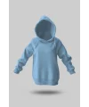 ÇOCUK BUZ MAVİ KAPÜŞONLU SWEATSHİRT