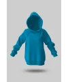ÇOCUK TURKUAZ KAPÜŞONLU SWEATSHİRT