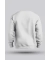 ERKEK BEYAZ KAPÜŞONSUZ SWEATSHİRT