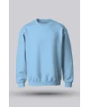 ERKEK BUZ MAVİ KAPÜŞONSUZ SWEAT