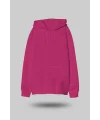 Fuşya Oversize Unisex Kapüşonlu Sweatshirt
