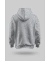 Gri 2 İplik İnce Kumaş Unisex Kapşonlu Sweatshirt