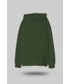 Haki Yeşili Oversize Unisex Kapüşonlu Sweatshirt