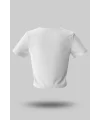 Beyaz Kadın Crop Basic Tişört