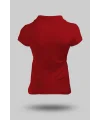 KADIN KIRMIZI POLO YAKA TİŞÖRT