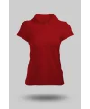 KADIN KIRMIZI POLO YAKA TİŞÖRT
