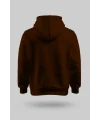 Kahverengi 2 İplik İnce Kumaş Unisex Kapşonlu Sweatshirt