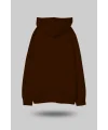 Kahverengi Oversize Unisex Kapüşonlu Sweatshirt