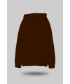 Kahverengi Oversize Unisex Kapüşonlu Sweatshirt