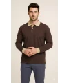 Kahverengi Polo YAKASI Bej