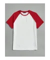 Kırmızı-Beyaz Orijinal Reglan 3/4 Kısa Kol