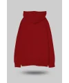 Kırmızı Oversize Unisex Kapüşonlu Sweatshirt