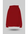 Kırmızı Oversize Unisex Kapüşonlu Sweatshirt
