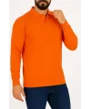 Kışlık Polo Yaka İçi Şardonlu Turuncu