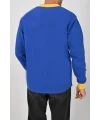 Kışlık Sax Polo Yaka Sweatshirt Sarı Yakalı