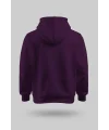 Koyu Mor 2 İplik İnce Kumaş Unisex Kapşonlu Sweatshirt