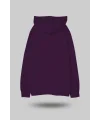 Koyu Mor Oversize Unisex Kapüşonlu Sweatshirt