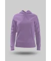 Lila Kadın Kapüşonlu Hoodie Sweatshirt