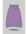 Lila Oversize Unisex Kapüşonlu Sweatshirt
