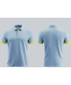 Mavi Polo Yaka T-Shirt Sarı kol Bantlı