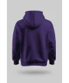 Mor 2 İplik İnce Kumaş Unisex Kapşonlu Sweatshirt