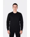 Openend 2 iplik Kapşonsuz Sweatshirt SİYAH