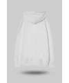Beyaz Oversize Unisex Kapüşonlu Sweatshirt