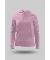 Pembe Kadın Kapüşonlu Hoodie Sweatshirt