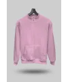 Pembe Unisex Mevsimlik Kapşonsuz Mont