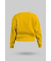 Sarı Kadın Crop Sweatshirt