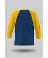Sarı-Lacivert Orijinal Reglan 3/4 Kol Unisex Tişört