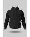 SİYAH KAPÜŞONLU FERMUARLI SWEATSHİRT