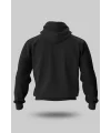 SİYAH KAPÜŞONLU FERMUARLI SWEATSHİRT