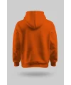 Turuncu 2 İplik İnce Kumaş Unisex Kapşonlu Sweatshirt