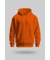 Turuncu 2 İplik İnce Kumaş Unisex Kapşonlu Sweatshirt