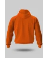TURUNCU KAPÜŞONLU FERMUARLI SWEATSHİRT