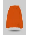 Turuncu Oversize Unisex Kapüşonlu Sweatshirt