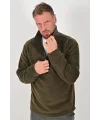 Yarım Fermuarlı Kışlık Polar Mont HAKİ YEŞİL