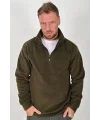 Yarım Fermuarlı Kışlık Polar Mont HAKİ YEŞİL
