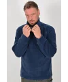 Yarım Fermuarlı Kışlık Polar Mont İNDİGO