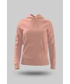 Yavruağzı Kadın Kapüşonlu Hoodie Sweatshirt