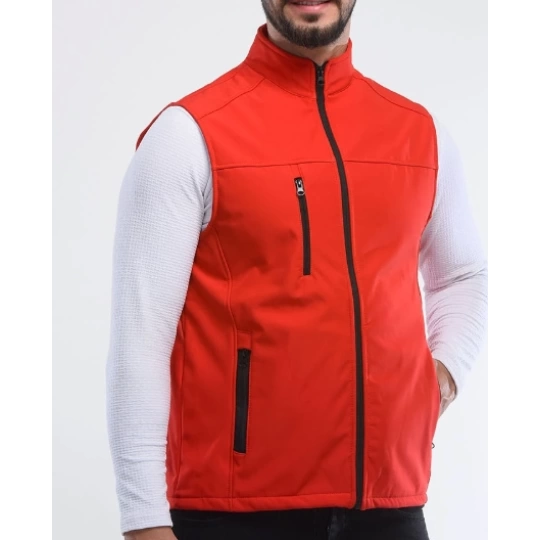 Softshell Kolsuz Yelek KIRMIZI