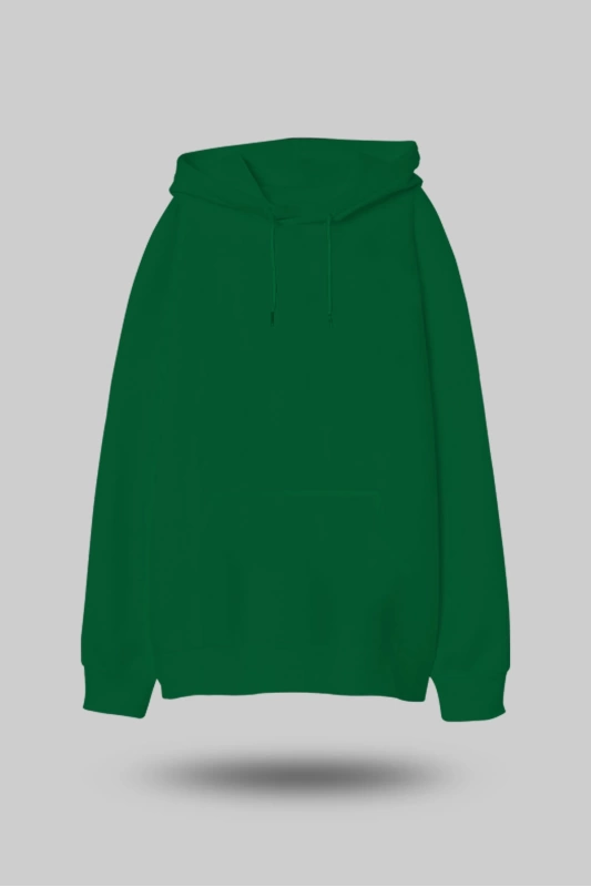 Çimen Yeşili Oversize Unisex Kapüşonlu Sweatshirt