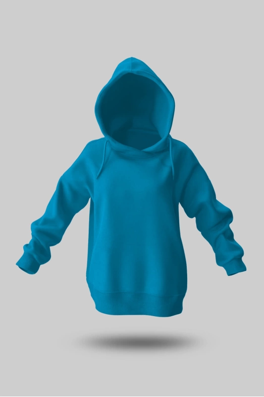 ÇOCUK TURKUAZ KAPÜŞONLU SWEATSHİRT
