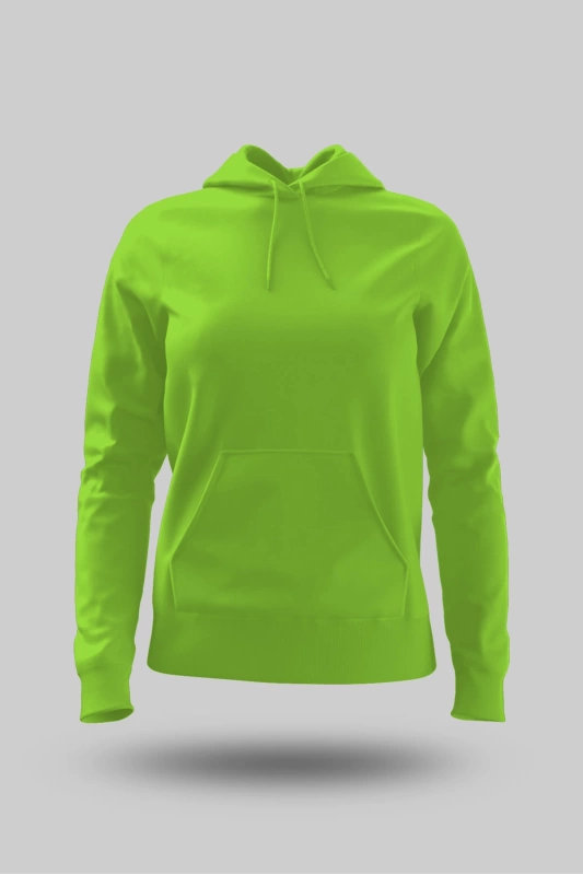 Fıstık Yeşili Kadın Kapüşonlu Hoodie Sweatshirt