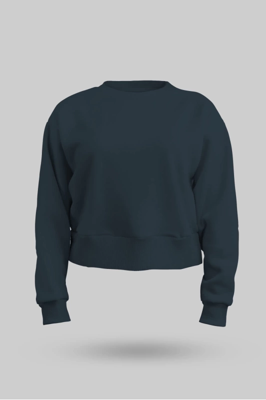 Füme Kadın Crop Sweatshirt