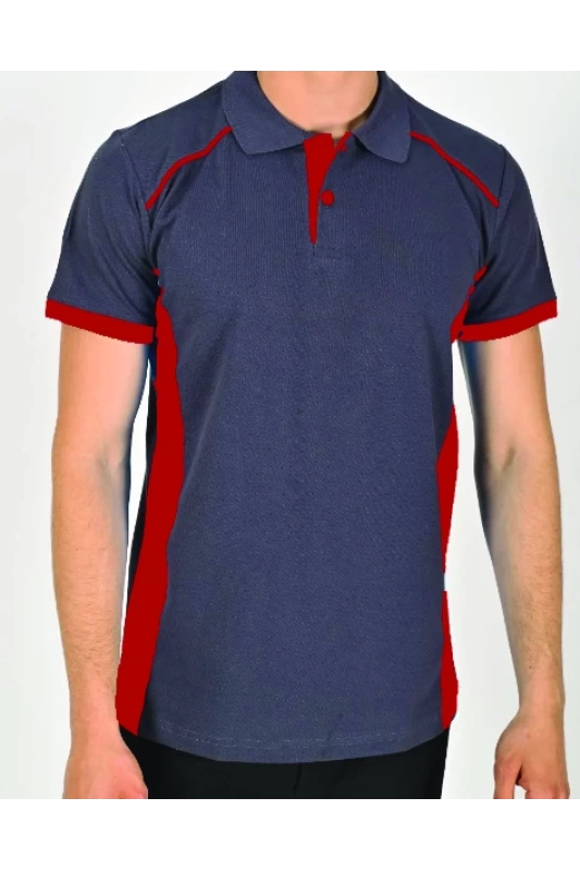 Füme LACOSTE Polo Yaka Tişört BORDO Yakalı PARÇALI MODEL