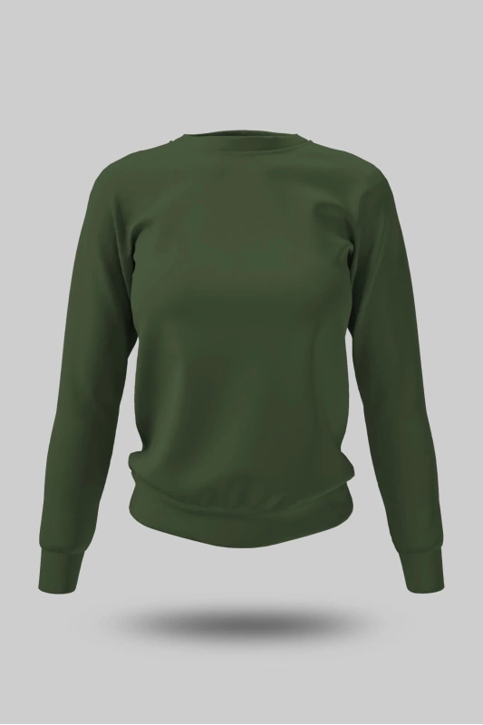 Haki Yeşili Kadın Sweatshirt