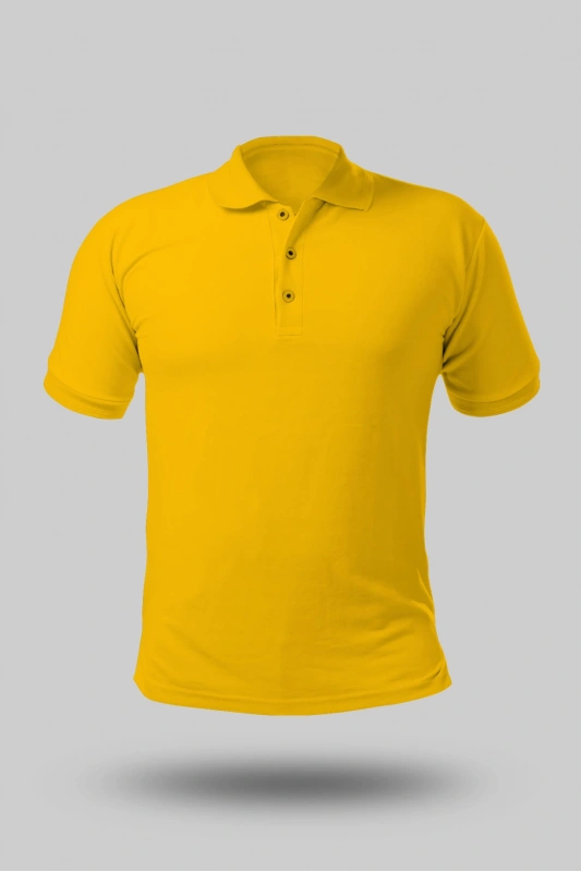 PENYE KUMAŞ SARI POLO YAKA TİŞÖRT