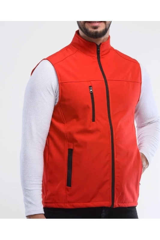 Softshell Kolsuz Yelek KIRMIZI